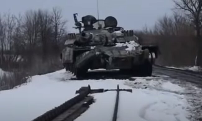 Танк РФ. Фото: скріншот YouTube-відео