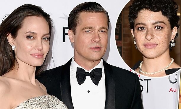 Джоли, Питт и Шокат. Фото: скриншот Сплетник.