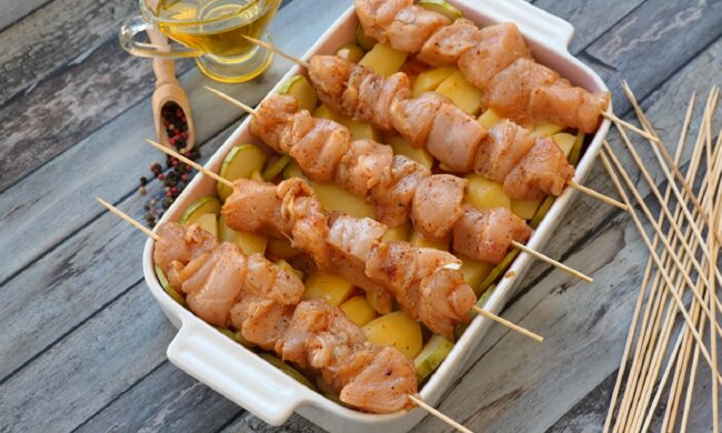 Куриный шашлык. Фото: YouTube