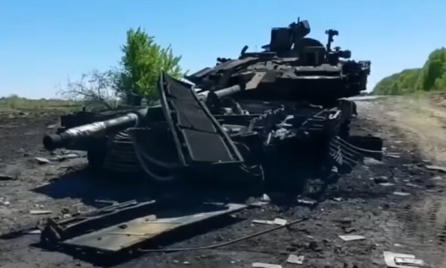 Розбита техніка рф. Фото: скріншот YouTube-відео