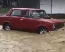 Потопы в Закарпатской области. Фото: скрин youtube