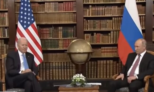 Джо Байден і Володимир Путін. Фото: скріншот YouTube-відео