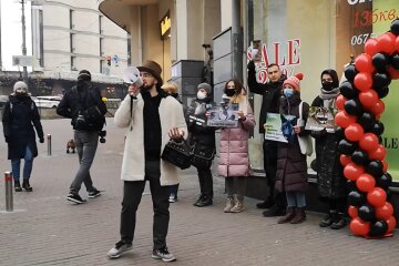 Протест в Киеве. Фото: скриншот Youtube-видео