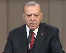 Президент Турции Эрдоган, скриншот видео