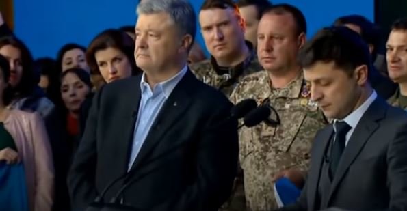 Порошенко и Зеленский. Фото: скриншот YouTube.