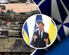 Прапори країн НАТО біля штаб-квартири альянсу