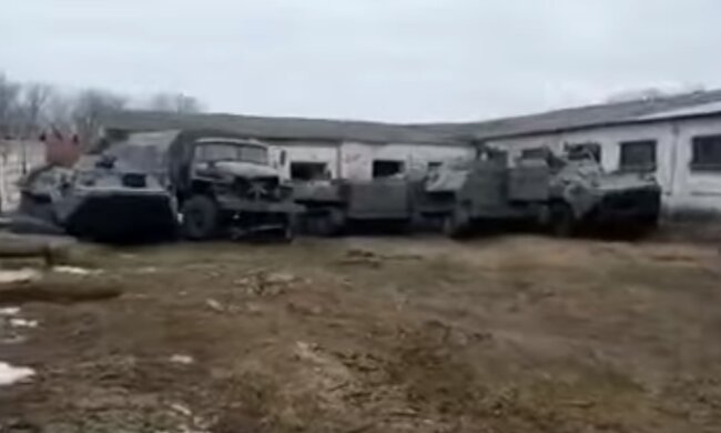 Військова техніка РФ. Фото: скріншот YouTube-відео
