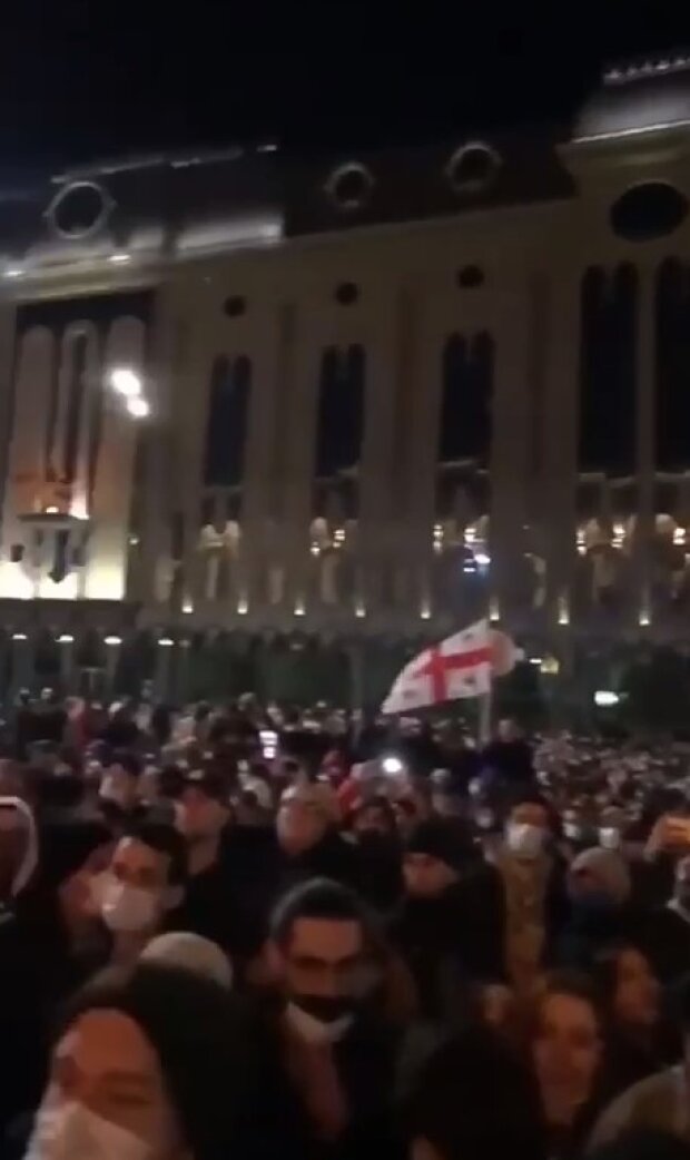 Протест у Грузії. Фото: скріншот з відео
