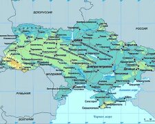 Карта Украины. Фото: скриншот YouTube