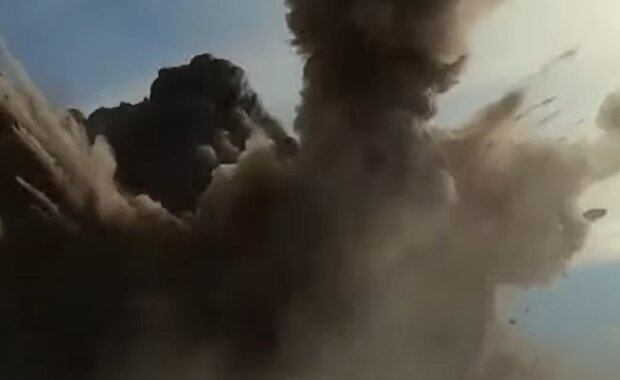 Взрыв от "шахеда". Фото: скриншот Youtube-видо