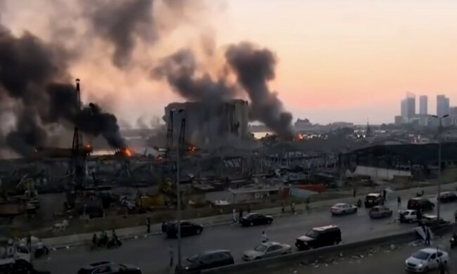 Взрыв в Бейруте. Фото: YouTube, скрин