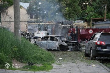 Руйнування в Києві внаслідок атаки БПЛА