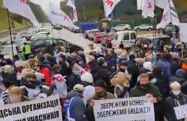 Протест бизнеса в Киеве. Фото: скриншот Facebook