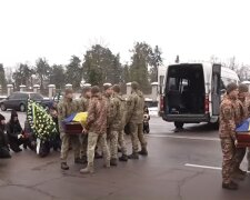 Прощание с погибшими Героями ВСУ. Фото: скриншот YouTube-видео