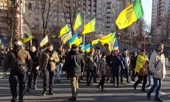 Главная улица страны заблокирована, фото: скриншот с видео Klymenko Time