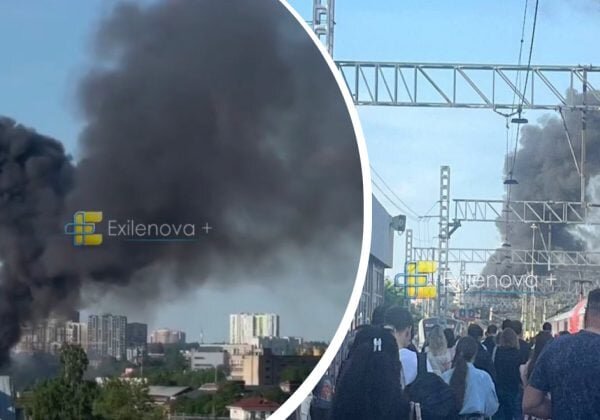 Масштабный пожар на военном заводе Арсенал в Санкт-Петербурге, взрыв пробил кирпичную стену