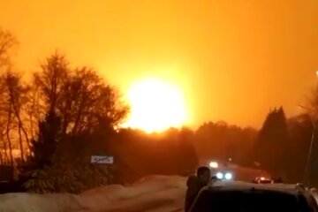 Взрыв на россии. Фото: YouTube, скрин