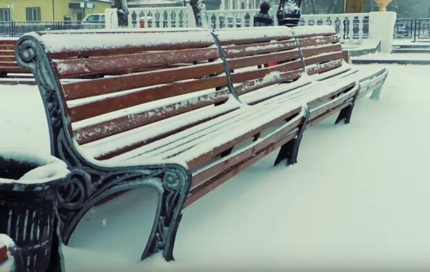 В Украине выпал снег. Фото: скриншот YouTube-видео