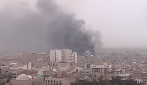 Ракетний удар в Ірані. Фото: скріншот YouTube-відео