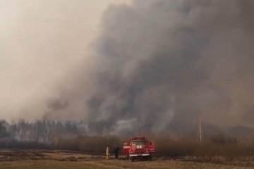 В Сети появились фото пожара в Чернобыльской зоне. Фото: скриншот YouTube