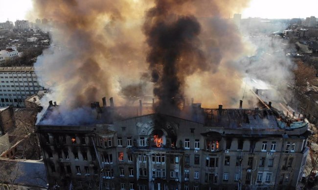 Пожар в Одесском коледже