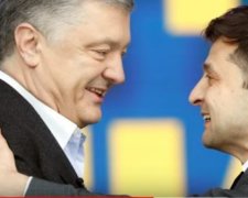Владимир Зеленский и Петр Порошенко. Фото: скриншот YouTube.