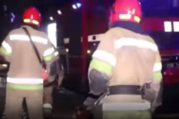 Украинские пожарные, фото: Скриншот из видео YouTube