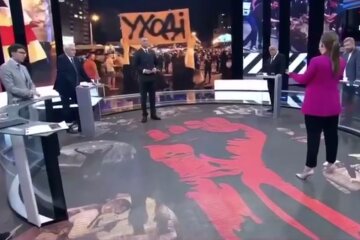 Скандальный телеэфир. Фото: скриншот телеграм-канал Типичная Украина