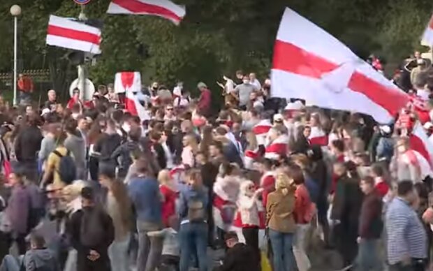 Протесты в Беларуси. Фото: скриншот видео