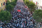 Массовая акция протеста в Тиране против курорта Кушнера, июнь 2026