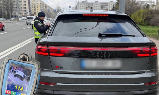Штраф за швидкість. Фото Патрульна поліція Києва