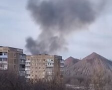 Вибух у Донецьку. Фото: скріншот Telegram-відео