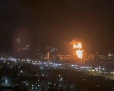 Пожежа на нафтобазі в Туапсе. Фото: скрін відео ТСН