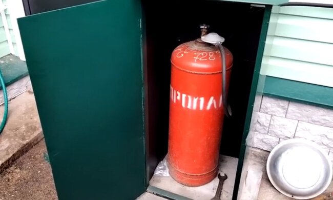 Газовий балон. Фото: скріншот YouTube-відео