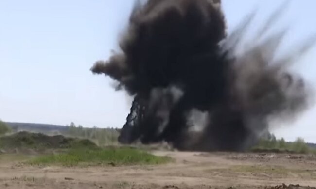 Вибух. Фото: скриншот Youtube-відео