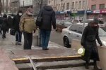 Киев. Гололед. Фото: скриншот Youtube