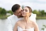 Валік Міхієнко з дружиною Анастасією у день весілля