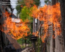 Атака БпЛА на Запорожье: пожар в частном секторе