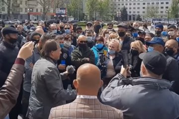 Протест предпринимателей. Фото: скриншот YouTube