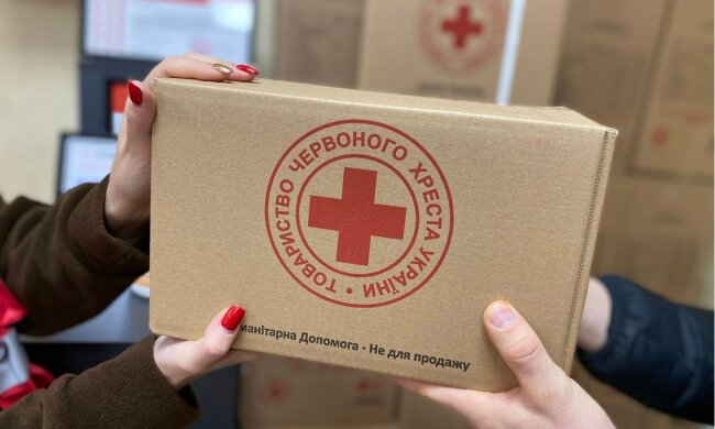 Червоний Хрест — гуманітарна допомога продуктовими наборами