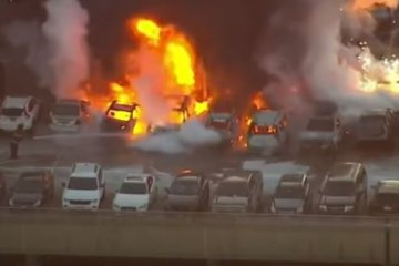 Пожар. Фото: скриншот YouTube.