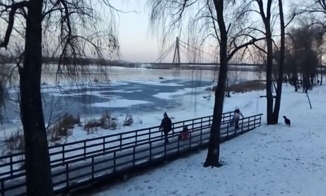 Зима в Україні. Фото: скріншот YouTube-відео