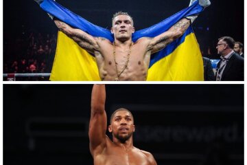 Александр Усик и Энтони Джошуа. Коллаж: Стена