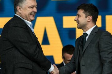 Владимир Зеленский и Петр Порошенко. Фото: скриншот Telegram