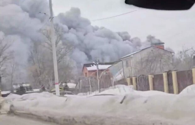 Пожежа на росії. Фото: Telegram