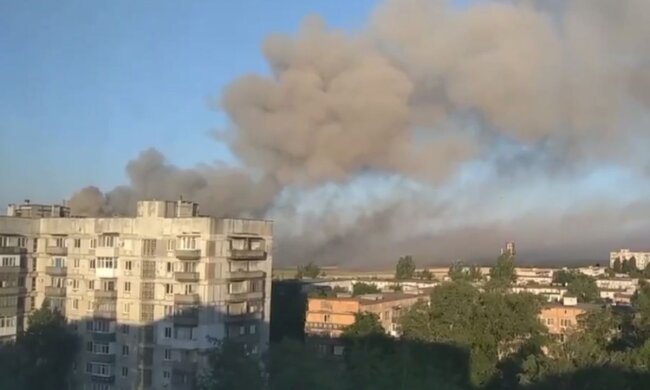 Пожежа. Фото: скріншот Telegram-відео