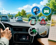 Водій за кермом автомобіля, літні зміни ПДР 2026