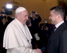 Владимир Зеленский и Папа Римский Франциск, фото: Скриншот YouTube