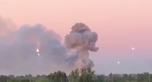 Взрыв. Фото: скриншот Telegram-видео