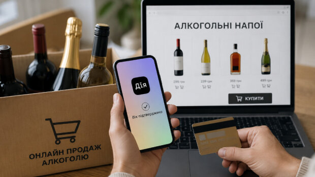 Смартфон з додатком Дія для верифікації віку при купівлі алкоголю онлайн